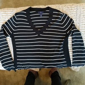 Gap Soft Blue and White Striped Sweater